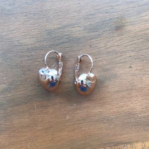 NEW Rose gold heart clip-on earrings